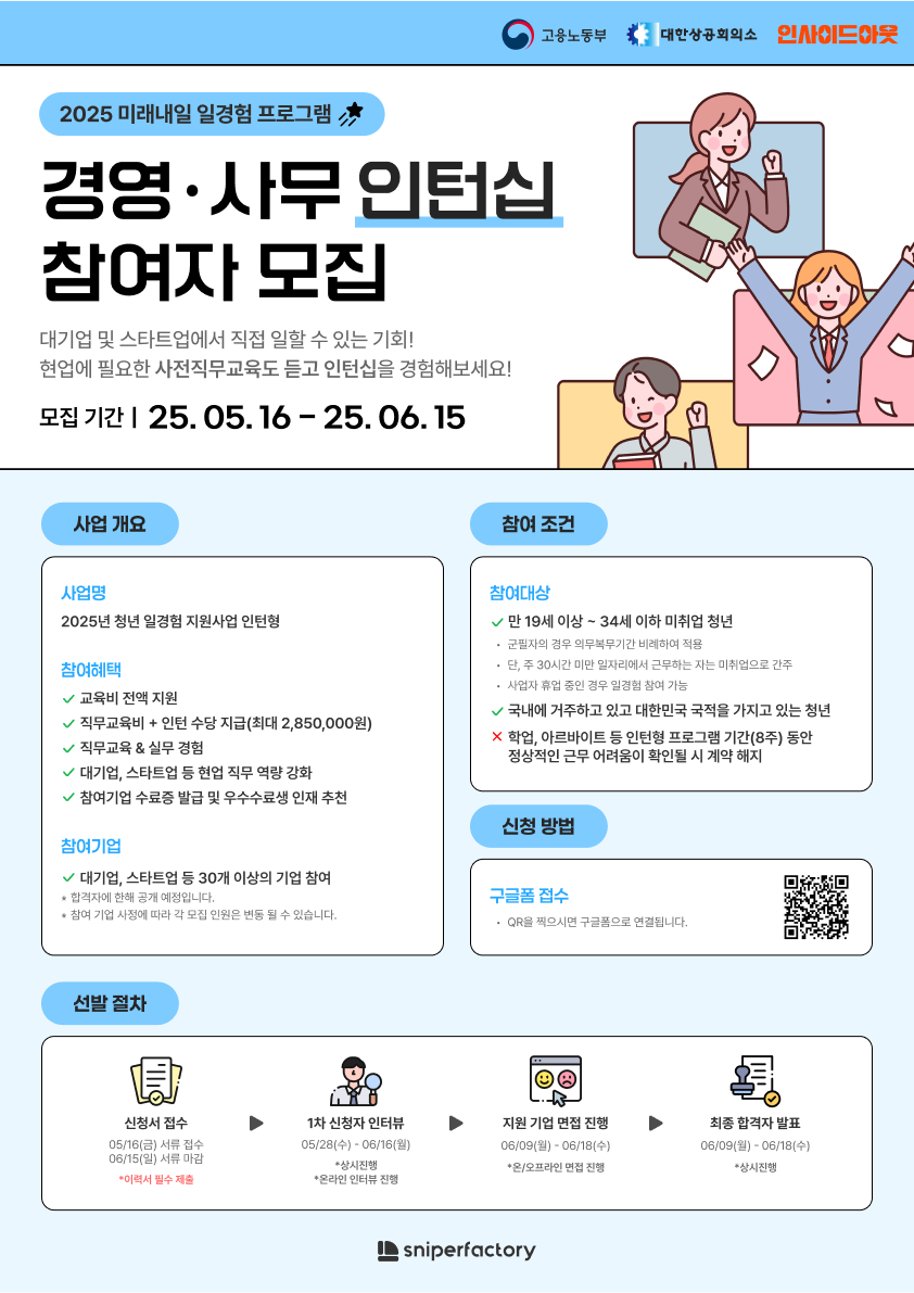 [붙임 2] 미래 내일 일경험 경영·사무 과정 모집홍보물.png