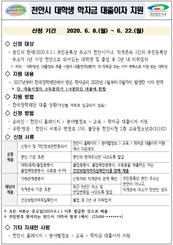 천안시 대학생 학자금 대출이자 지원.jpg